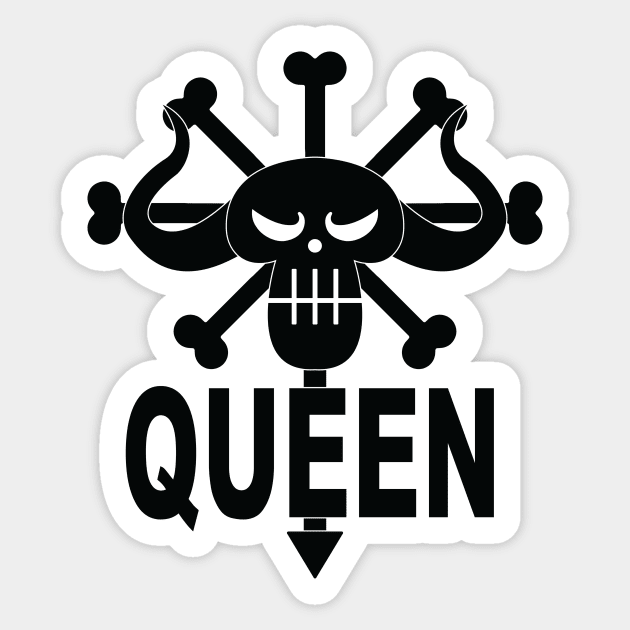 Queen Sticker by onepiecechibiproject